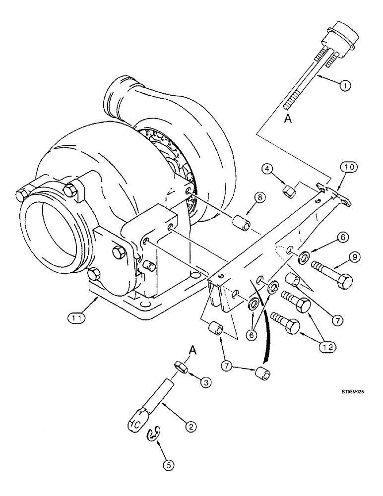 Схема запчастей Case IH 2188 - (2-31C) - WASTEGATE ACTUATOR, 6TA-830 EMISSIONS CERTIFIED ENGINE, COMBINE P.I.N. JJC0191483 AND AFTER (01) - ENGINE