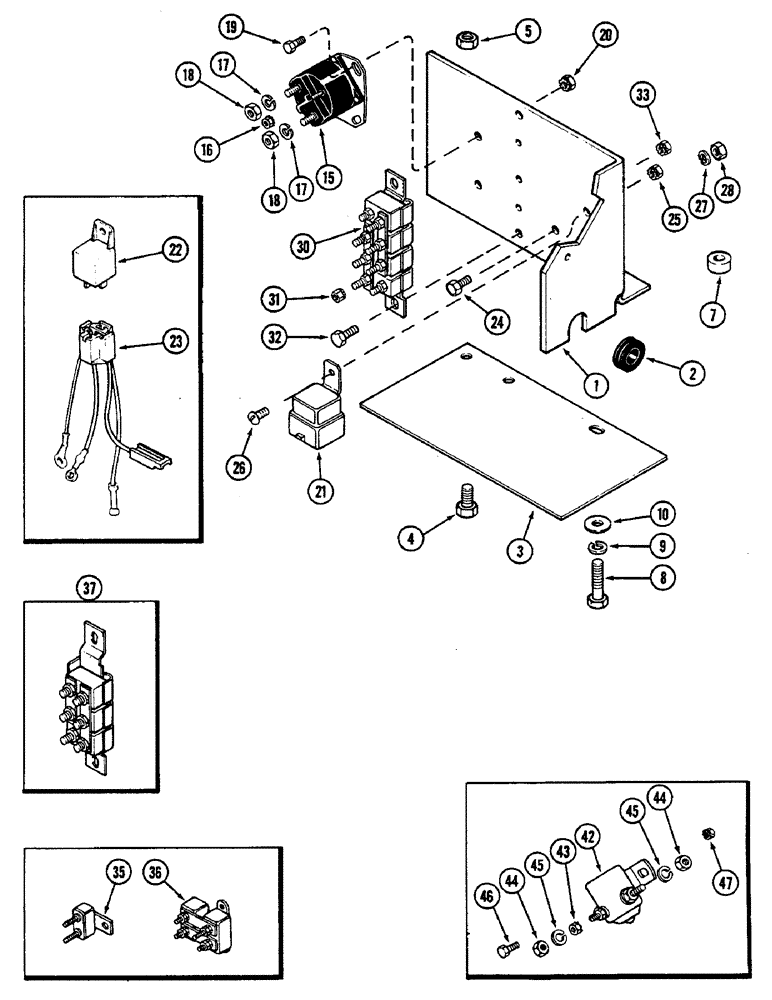 Схема запчастей Case IH 2290 - (4-120) - SOLENOIDS AND CIRCUIT BREAKERS (04) - ELECTRICAL SYSTEMS