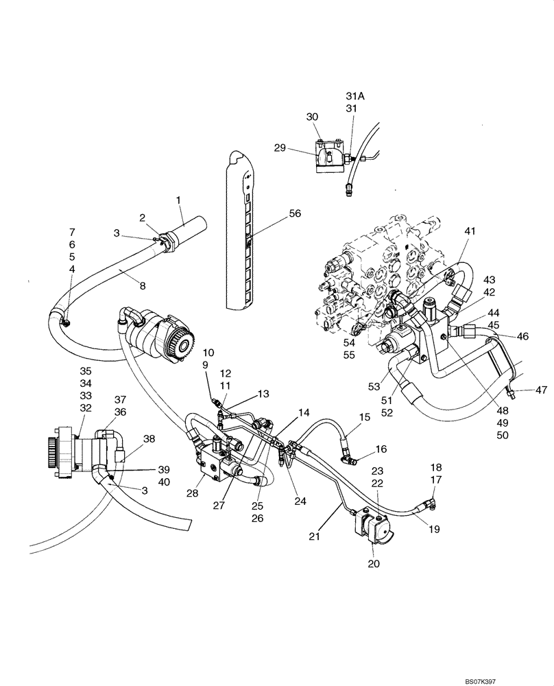 Схема запчастей Case IH 465 - (08-15) - HYDRAULICS - HIGH FLOW (08) - HYDRAULICS