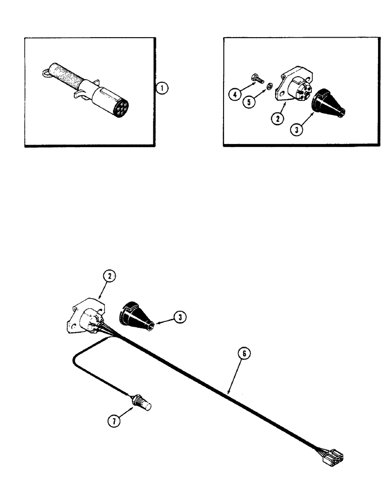 Схема запчастей Case IH 2390 - (4-106) - AUXILIARY ELECTRICAL OUTLET (04) - ELECTRICAL SYSTEMS