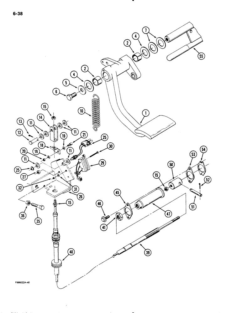 Схема запчастей Case IH 9130 - (6-38) - CLUTCH CONTROL, TRANSMISSION (06) - POWER TRAIN