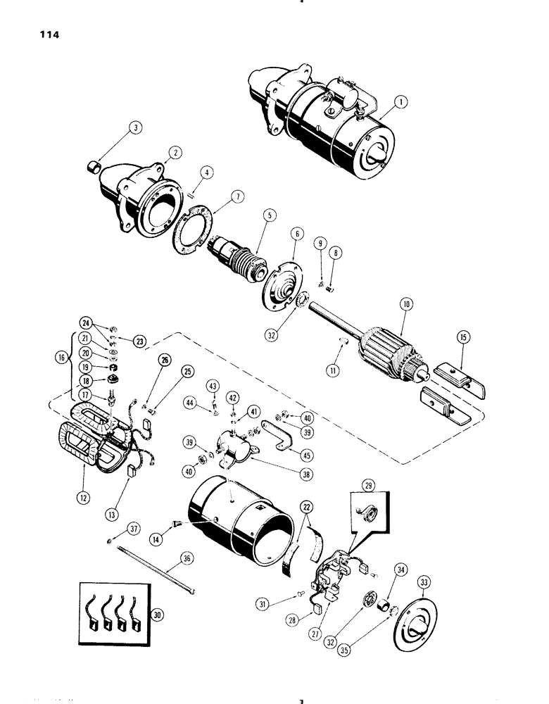 Схема запчастей Case IH 570 - (114) - A36584 STARTING MOTOR, 470 (148B) SPARK IGNITION ENGINE, 570 (159) SPARK IGNITION ENGINE (04) - ELECTRICAL SYSTEMS