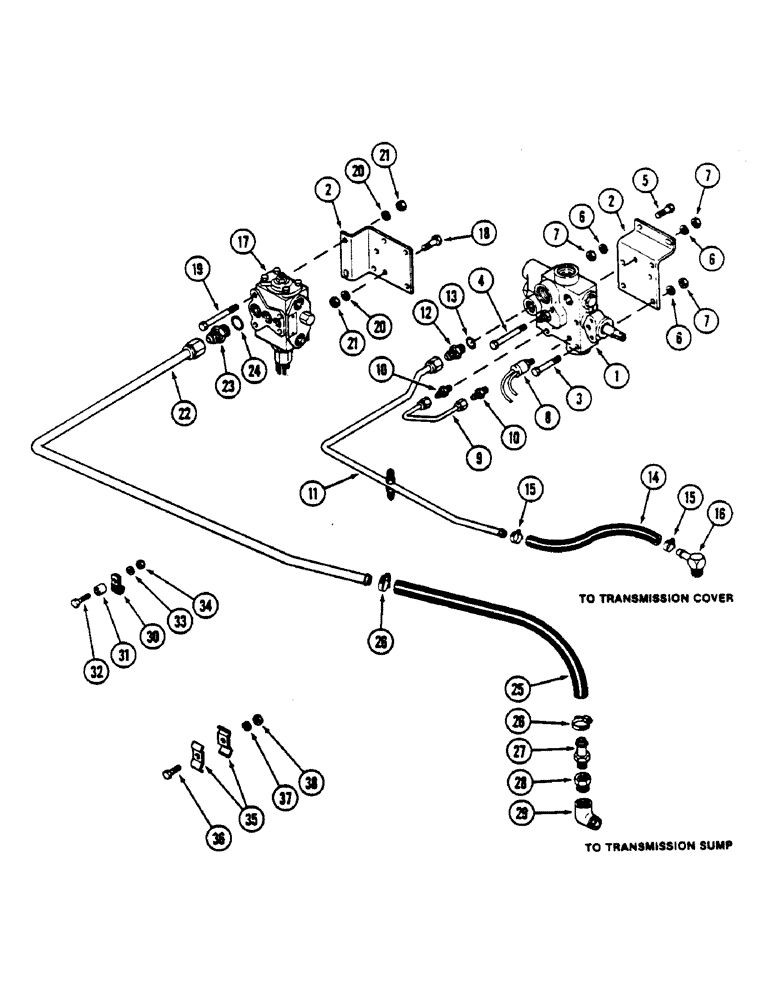 Схема запчастей Case IH 4690 - (8-248) - HYDRAULIC PRESSURE REGULATOR AND RETURN, P.I.N. 8860450 AND AFTER (08) - HYDRAULICS