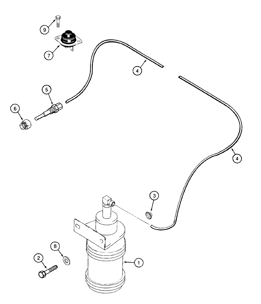 Схема запчастей Case IH 2366 - (02-08) - ETHER START SYSTEM (01) - ENGINE