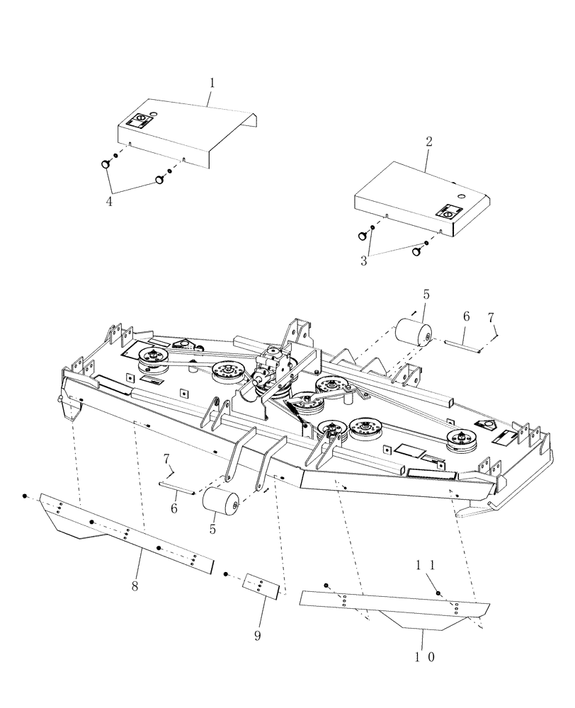 Схема запчастей Case IH 716733016 - (005.03) - SHIELDS, DEFLECTORS & ROLLERS - MWX84R, MW84R 