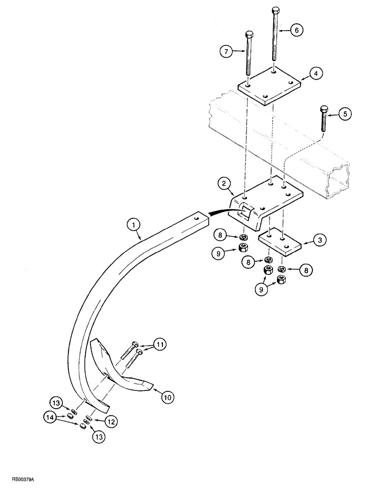 Схема запчастей Case IH 5700 - (9-186) - RIGID CLAMP AND SHANK, REGULAR CLEARANCE - 26" (18) - MISCELLANEOUS