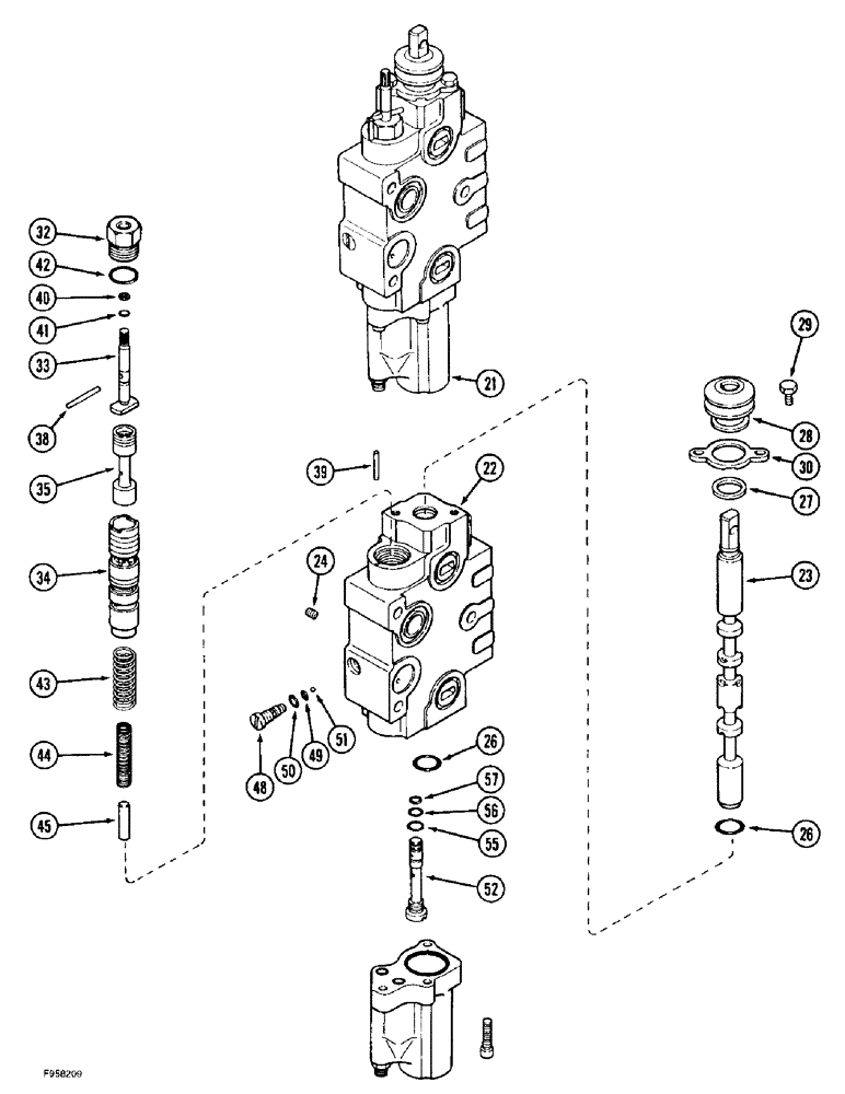 Схема запчастей Case IH 9350 - (8-90) - LOAD CHECK REMOTE CONTROL VALVE ASSEMBLY, IF EQUIPPED, (CONT) (08) - HYDRAULICS