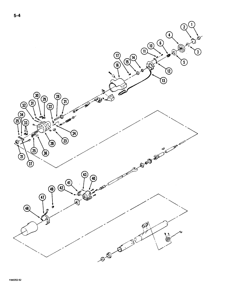 Схема запчастей Case IH 9180 - (5-04) - STEERING COLUMN ASSEMBLY (05) - STEERING