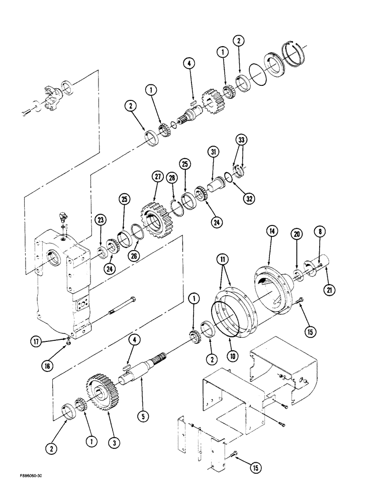 Схема запчастей Case IH STEIGER - (6-70) - PTO TRANSFER CASE ASSEMBLY (06) - POWER TRAIN