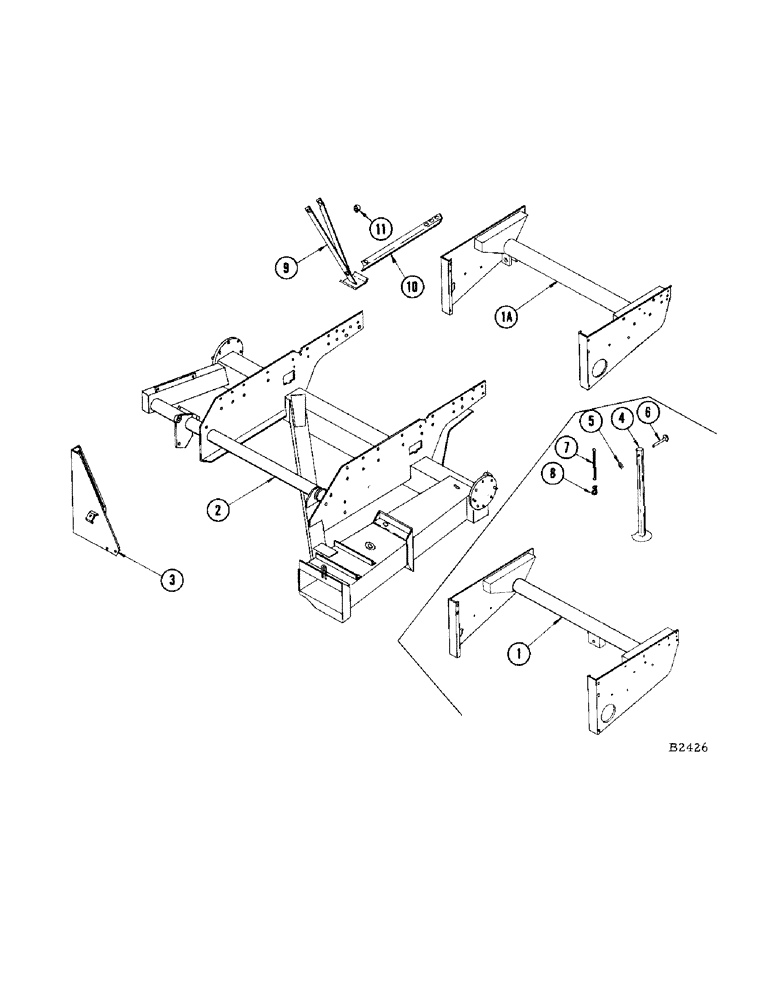 Схема запчастей Case IH 460 - (100[1]) - MAIN FRAME AND TORQUE TUBE (39) - FRAMES AND BALLASTING