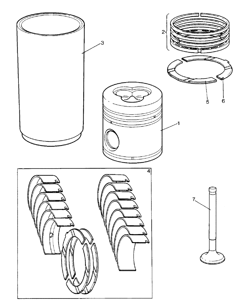 Схема запчастей Case IH 1290 - (V-06) - ENGINE SERVICE KITS AND PARTS (18) - MISCELLANEOUS