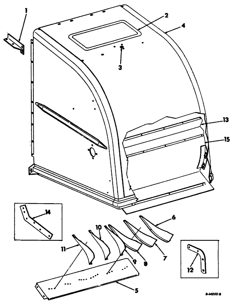 Схема запчастей Case IH 403 - (202) - STRAW CHOPPER, HOOD AND DEFLECTORS (73) - RESIDUE HANDLING