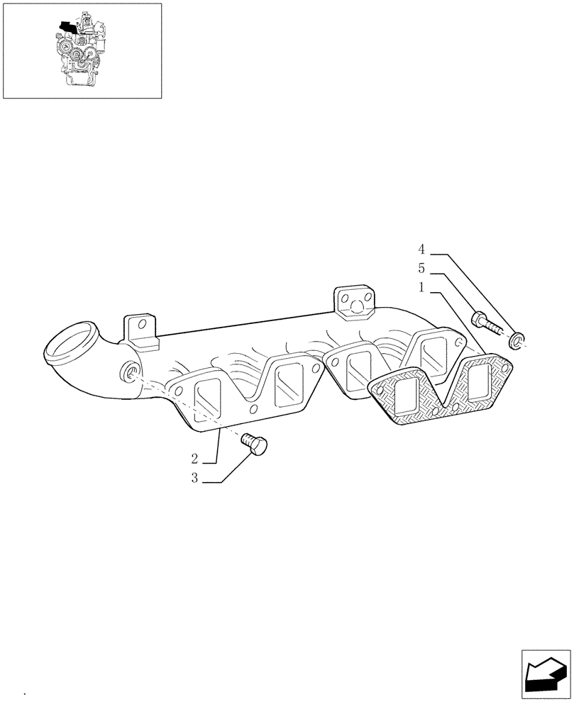 Схема запчастей Case IH JX75 - (0.07.1/01) - INTAKE MANIFOLD (BEFORE S/N 13286) (01) - ENGINE