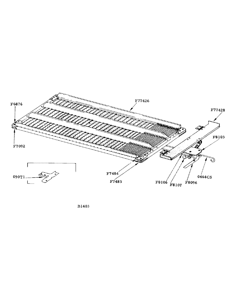 Схема запчастей Case IH 800 - (098) - CONVEYOR SIEVE (74) - CLEANING