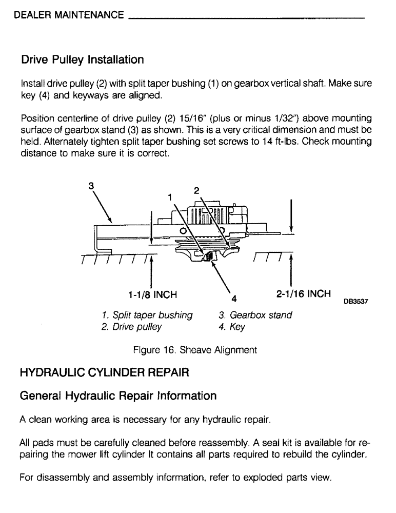 Схема запчастей Case IH M172 - (33) - DEALER MAINTENANCE, DRIVE PULLEY INSTALLATION, HYDRAULIC CYLINDER REPAIR, GEN. HYDRAULIC REPAIR INFO (05) - SERVICE & MAINTENANCE