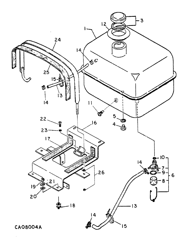 Схема запчастей Case IH 284 - (12-72) - POWER, DIESEL ENGINE, NISSAN, FUEL TANK AND PIPING Power