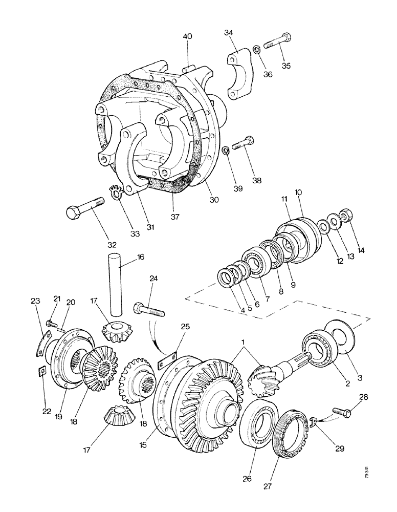 Схема запчастей Case IH 1490 - (G06-1) - DIFFERENTIAL - DAVID BROWN AXLE, MFD MODEL (04) - FRONT AXLE