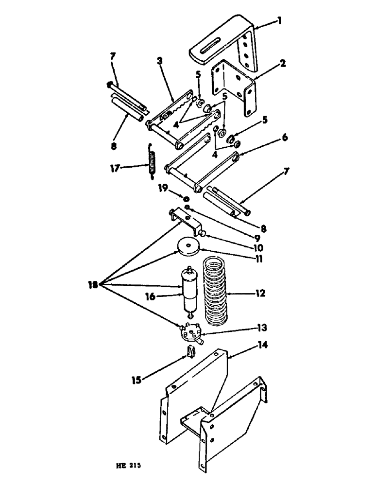 Схема запчастей Case IH 375 - (M-06) - SEAT, OPERATORS PLATFORM AND MISCELLANEOUS, OPERATORS SEAT SUSPENSION (10) - OPERATORS PLATFORM