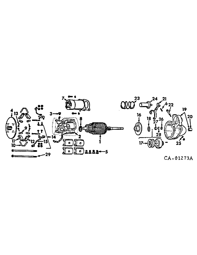 Схема запчастей Case IH 2500 - (08-10) - ELECTRICAL, CRANKING MOTOR, DELCO REMY, DIESEL TRACTORS WITH SYNCHROMESH TRANSMISSION (06) - ELECTRICAL