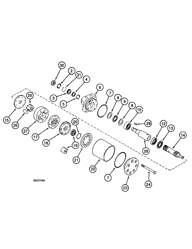 Схема запчастей Case IH 2055 - (8-64) - CONVEYOR UNLOADER MOTOR (07) - HYDRAULICS