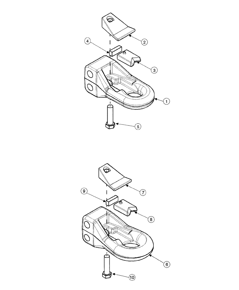 Схема запчастей Case IH 4400 - (09-17) - CLEVIS HITCH ASSEMBLY - CATEGORY 3 & 4 