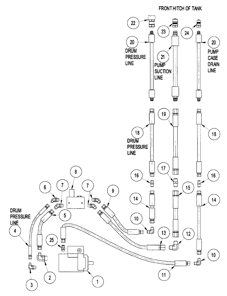 Схема запчастей Case IH CONCORD - (8-12) - CYCLO AIR EQUIPPED 2300/3400/3503 AIR SYSTEM W/DIESEL FAN 