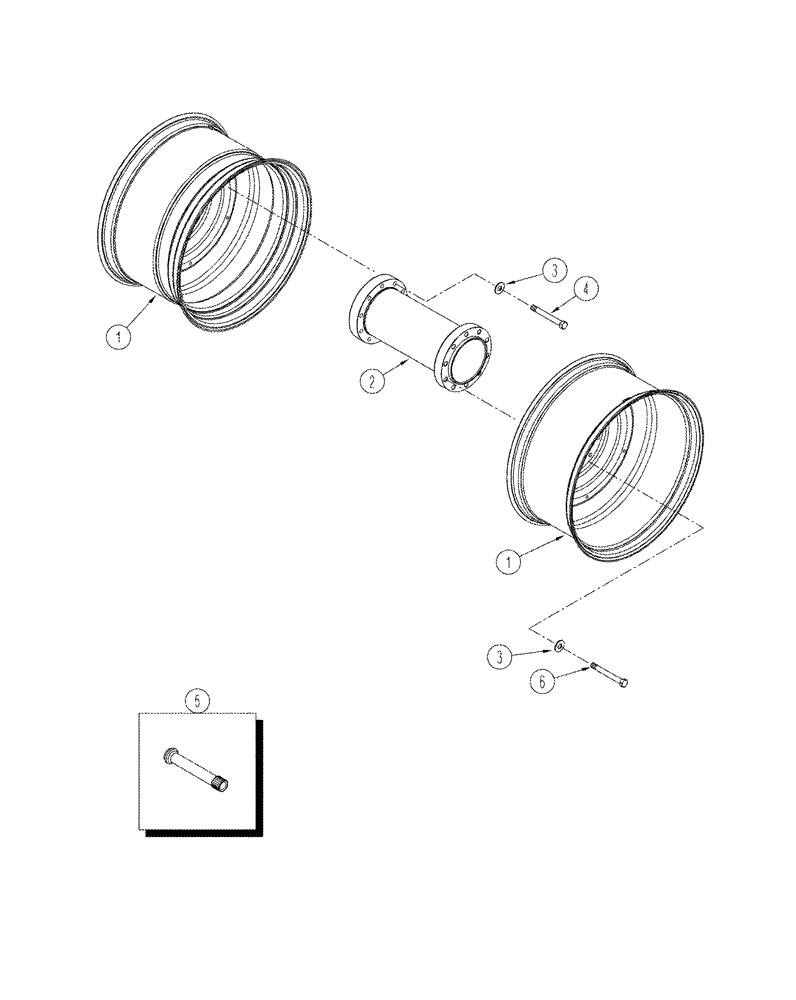 Схема запчастей Case IH STX500 - (06-07) - WHEELS TRIPLES WITH SPACERS (06) - POWER TRAIN