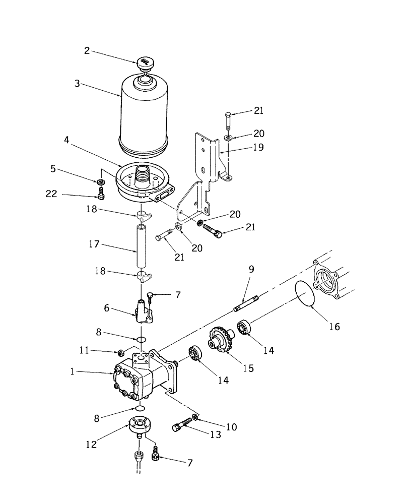 Схема запчастей Case IH DX33 - (03H01) - POWER STEERING PUMP (06) - FRONT AXLE & STEERING