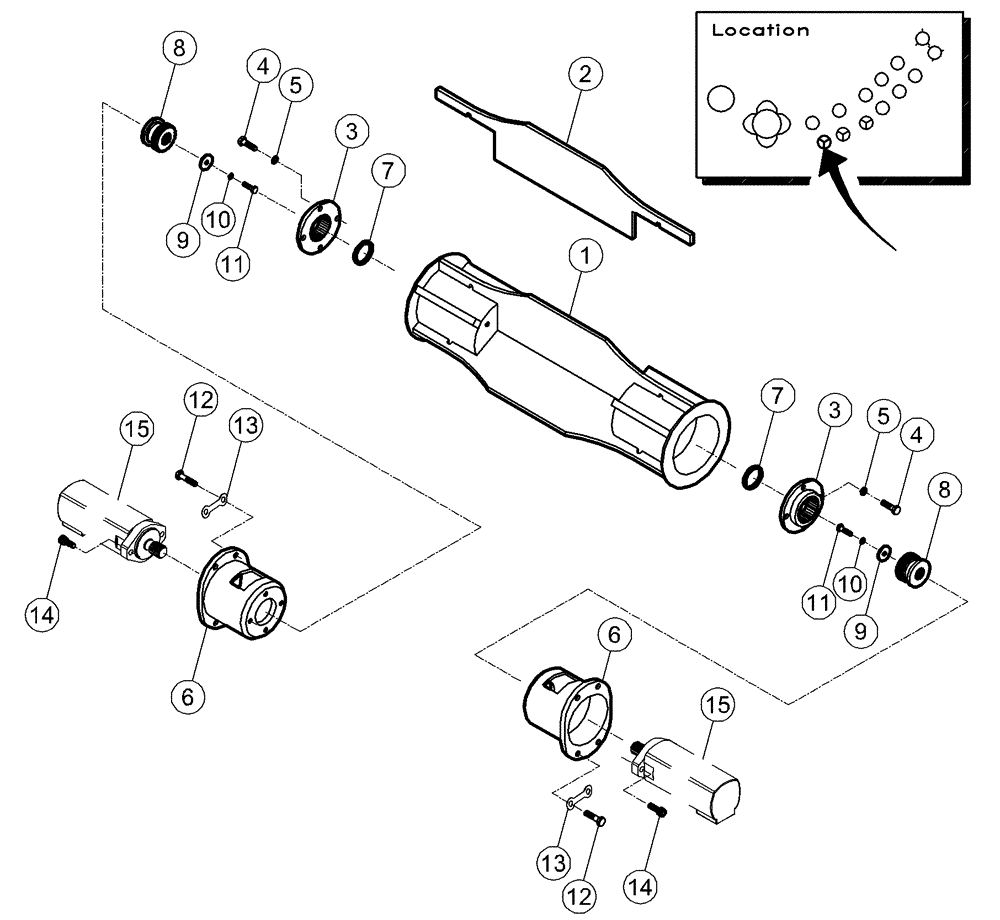 Схема запчастей Case IH 7700 - (A05[05]) - BUTTLIFT ROLLER Mainframe & Functioning Components