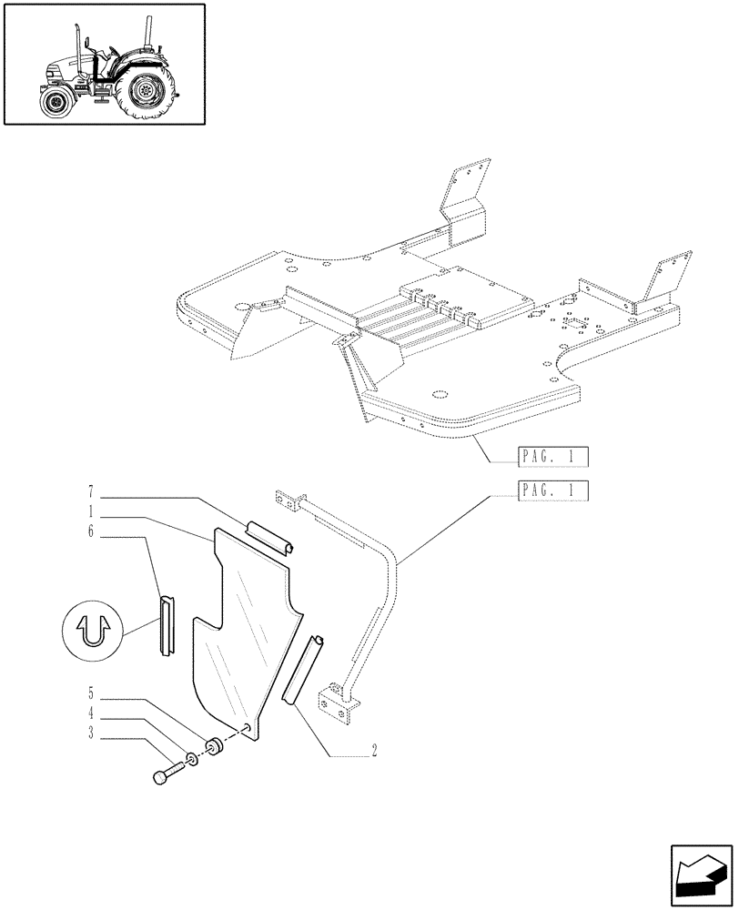 Схема запчастей Case IH JX60 - (1.92.87[02]) - MUDGUARDS AND FOOTBOARDS - L/CAB (10) - OPERATORS PLATFORM/CAB