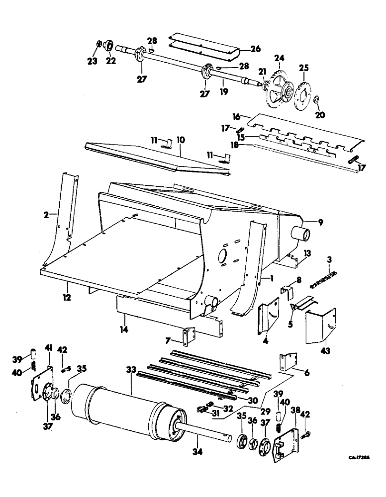 Схема запчастей Case IH 733 - (L-42) - FEEDER, FEED CONVEYOR & MAIN DRIVE, 733 S/N 576 & ABOVE, 734 S/N 537 & ABOVE (58) - ATTACHMENTS/HEADERS