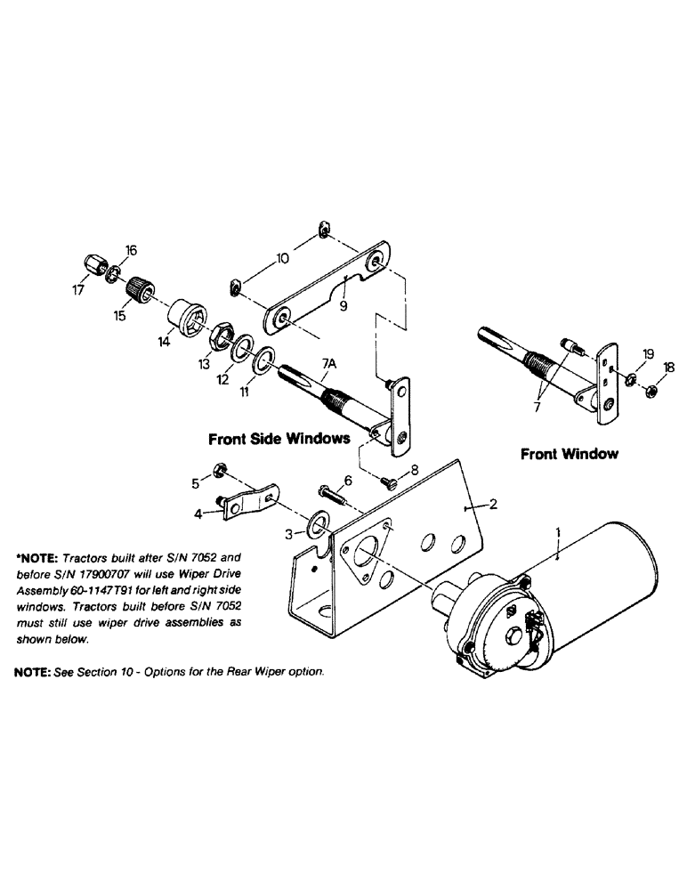 Схема запчастей Case IH STEIGER - (01-47) - WIPER DRIVE ASSEMBLY, FRONT WINDOWS (10) - CAB