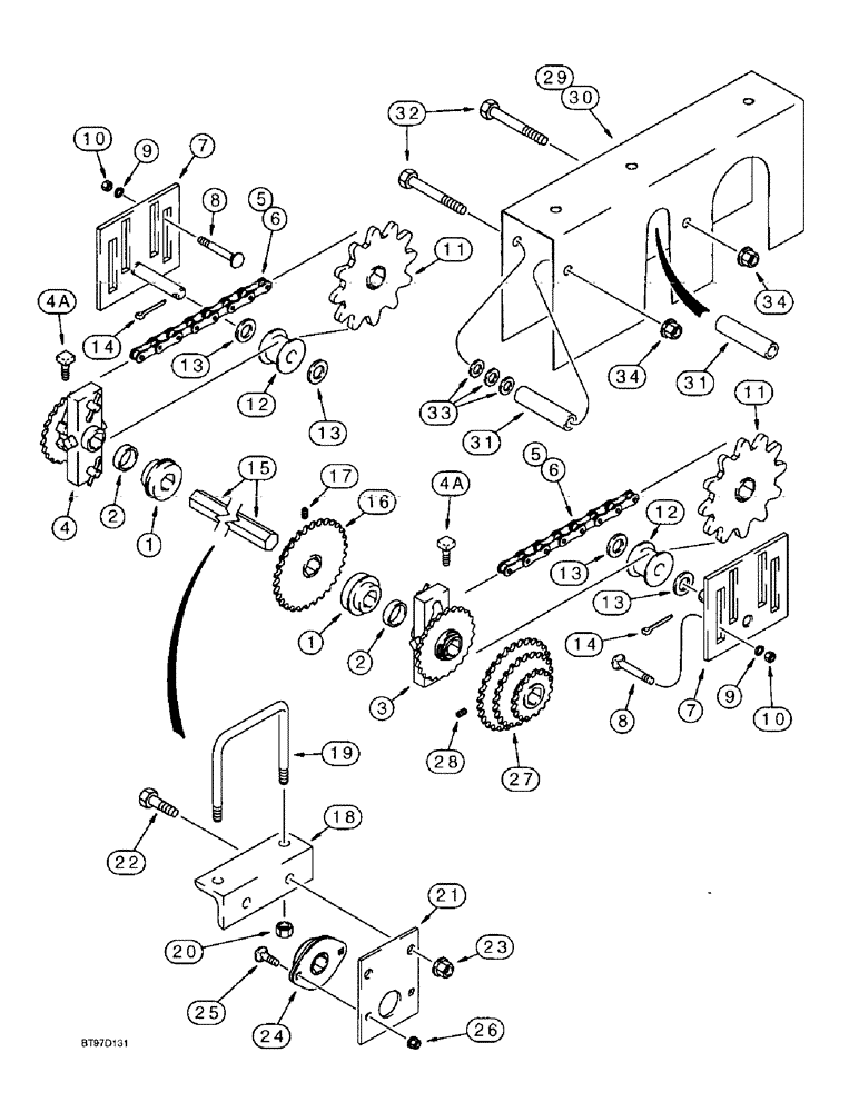 Схема запчастей Case IH 6100 - (9-16) - LIQUID AND DRY FERTILIZER DRIVE (09) - CHASSIS/ATTACHMENTS