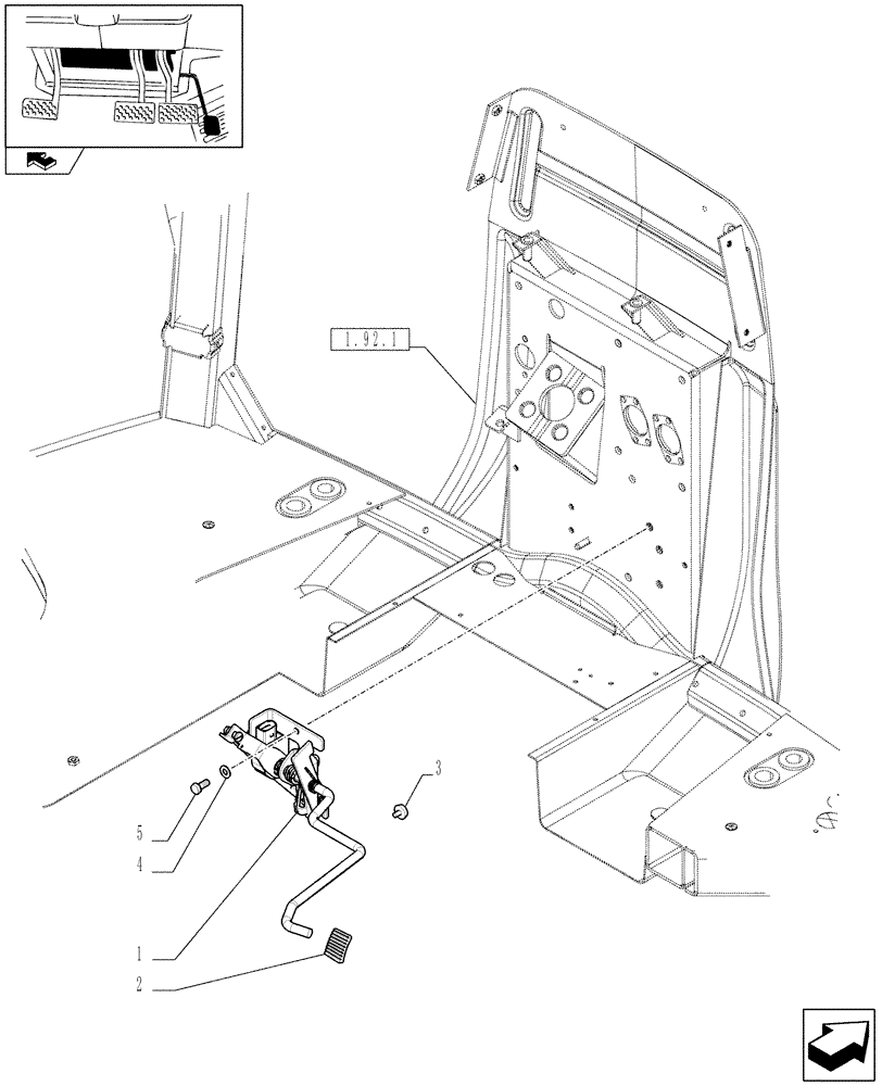 Схема запчастей Case IH PUMA 180 - (1.95.3) - ACCELERATOR PEDAL (10) - OPERATORS PLATFORM/CAB