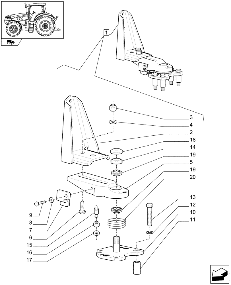 Схема запчастей Case IH MAXXUM 110 - (1.87.4/ A) - DYNAMIC FRONT FENDERS - BREAKDOWN (08) - SHEET METAL