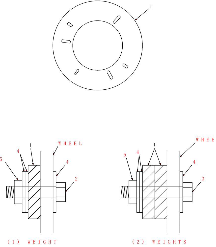 Схема запчастей Case IH DX29 - (11.04) - REAR WHEEL WEIGHTS, 75 LBS., R4 FWD (11) - WHEELS/TRACKS