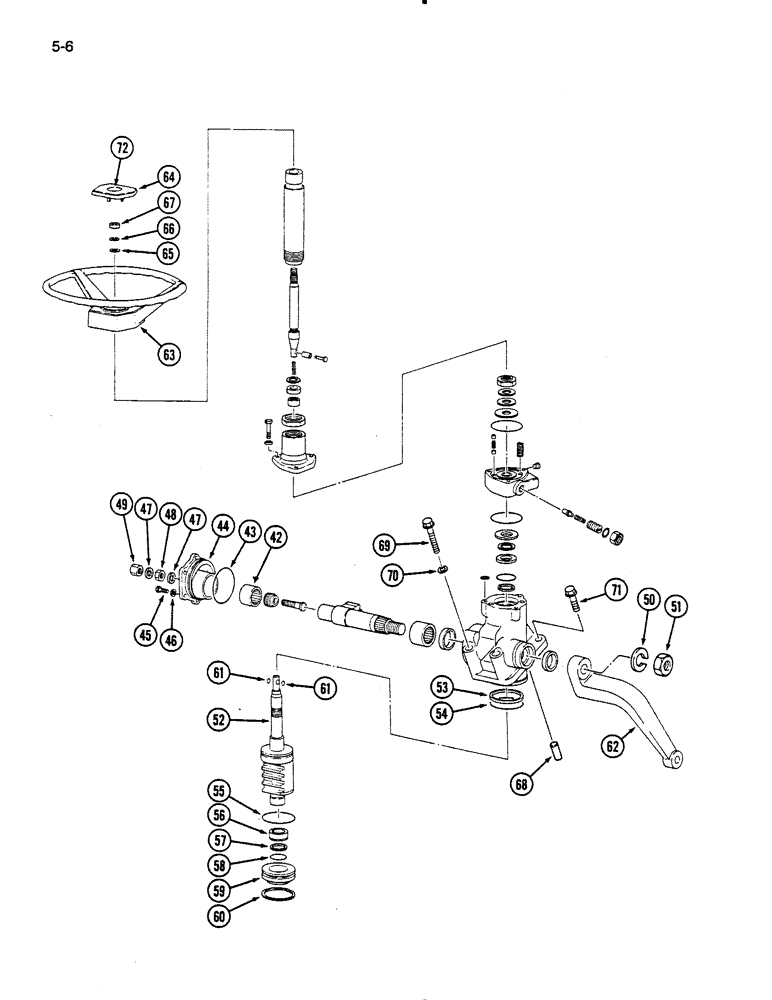 Схема запчастей Case IH 275 - (5-06) - STEERING GEAR AND COLUMN, POWER STEERING (CONTD) (05) - STEERING