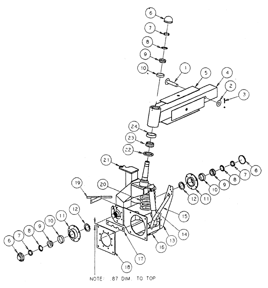 Схема запчастей Case IH PATRIOT - (04-001) - FRONT STRUT ASSEMBLY (S/N 06920109 TO) Suspension & Frame