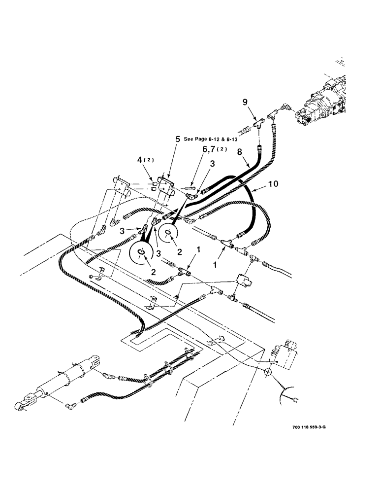 Схема запчастей Case IH 8840 - (8-04) - HYDRAULIC ASSEMBLY- DEFLECTOR CONTROL, WITH GUARD ANGLE KIT (35) - HYDRAULIC SYSTEMS