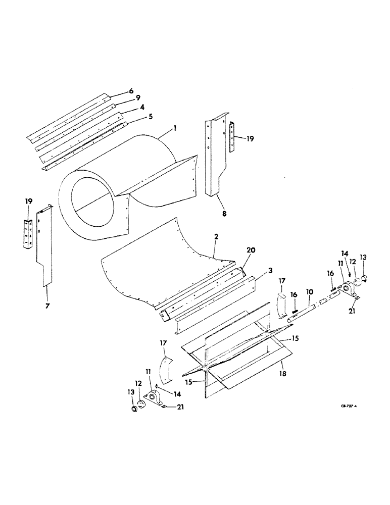 Схема запчастей Case IH 914 - (24-2) - CLEANING FAN AND DRIVE, FAN AND FAN HOUSING (15) - CLEANING