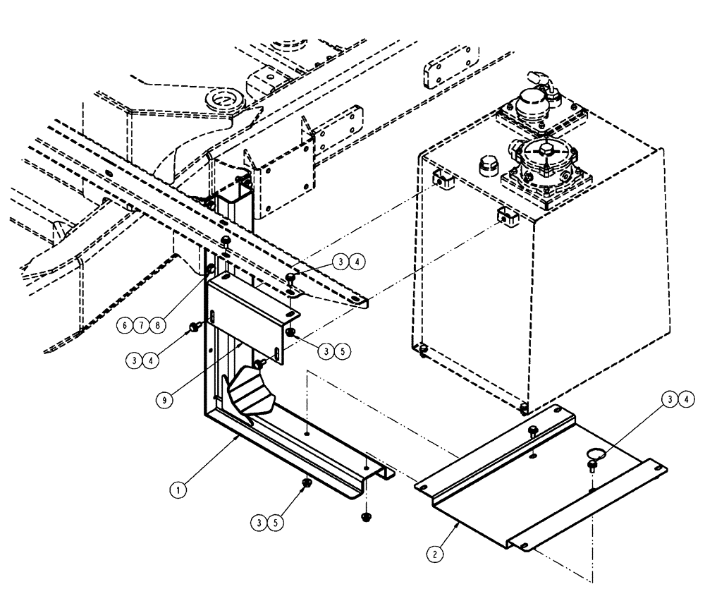 Схема запчастей Case IH FLX4510 - (06-002) - MOUNT GROUP, HYDRAULIC OIL TANK (07) - HYDRAULICS