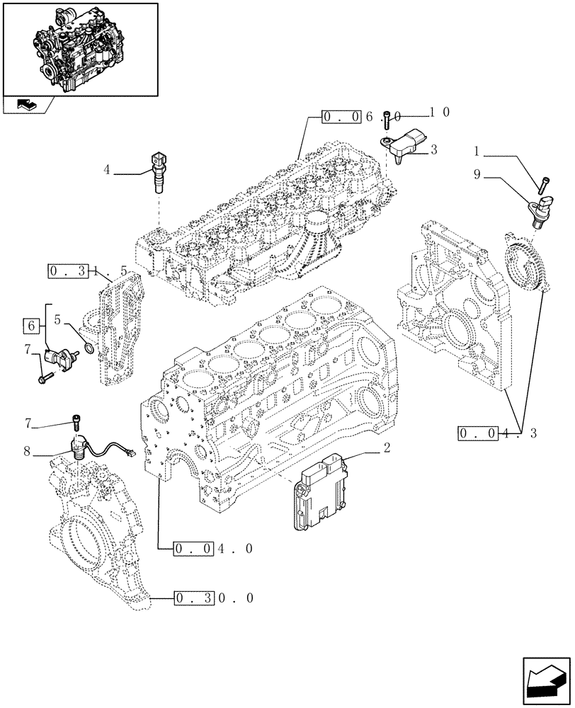 Схема запчастей Case IH PUMA 115 - (0.41.0) - ELECTRONIC INJECTION (01) - ENGINE