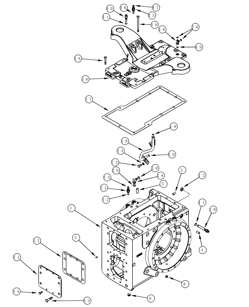 Схема запчастей Case IH MX180 - (06-27) - REAR AXLE HOUSING (06) - POWER TRAIN