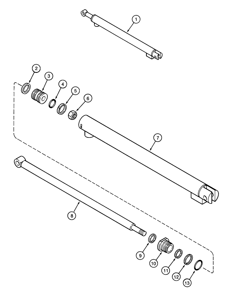 Схема запчастей Case IH 2155 - (8-58) - BASKET COMPACTOR CYLINDER ASSEMBLY (07) - HYDRAULICS