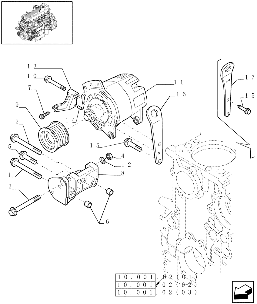 Схема запчастей Case IH 7010 - (55.301.01) - ALTERNATOR ASSY - 7010 (55) - ELECTRICAL SYSTEMS