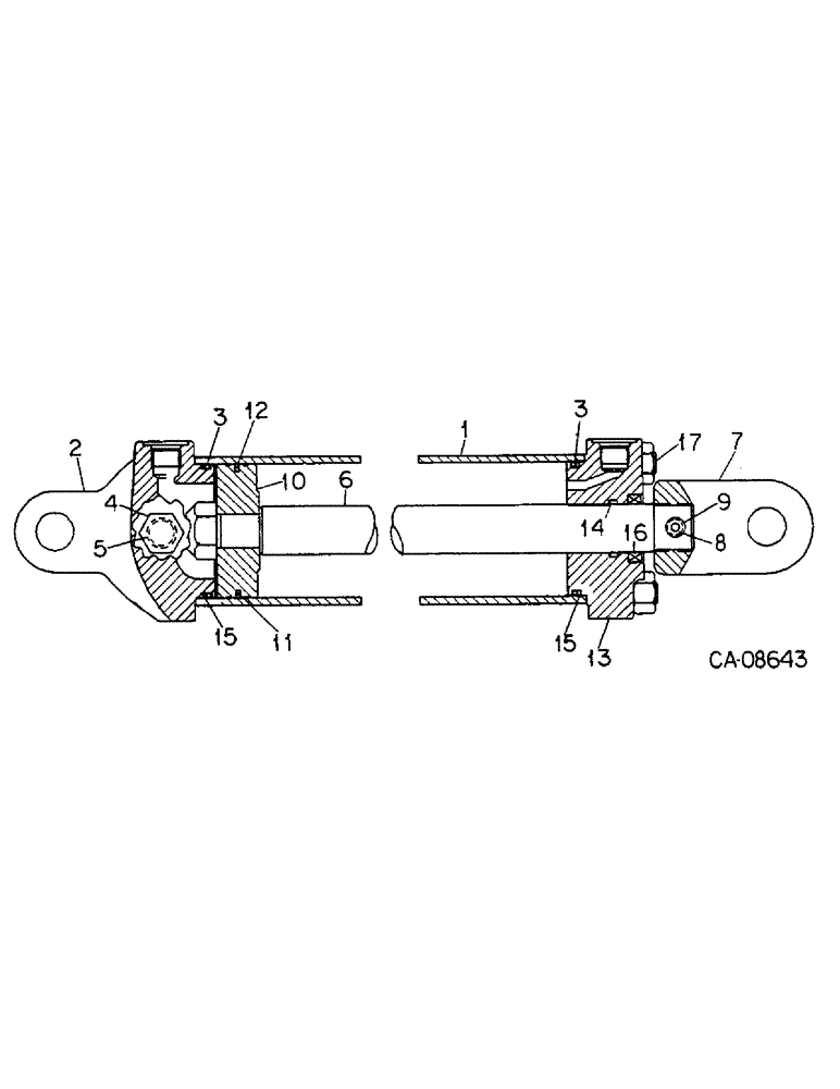 Схема запчастей Case IH 645 - (L-24) - HYDRAULIC CYLINDERS, HYDRAULIC CYLINDER, IOWA, 4 X 8 DOUBLE ACTING 