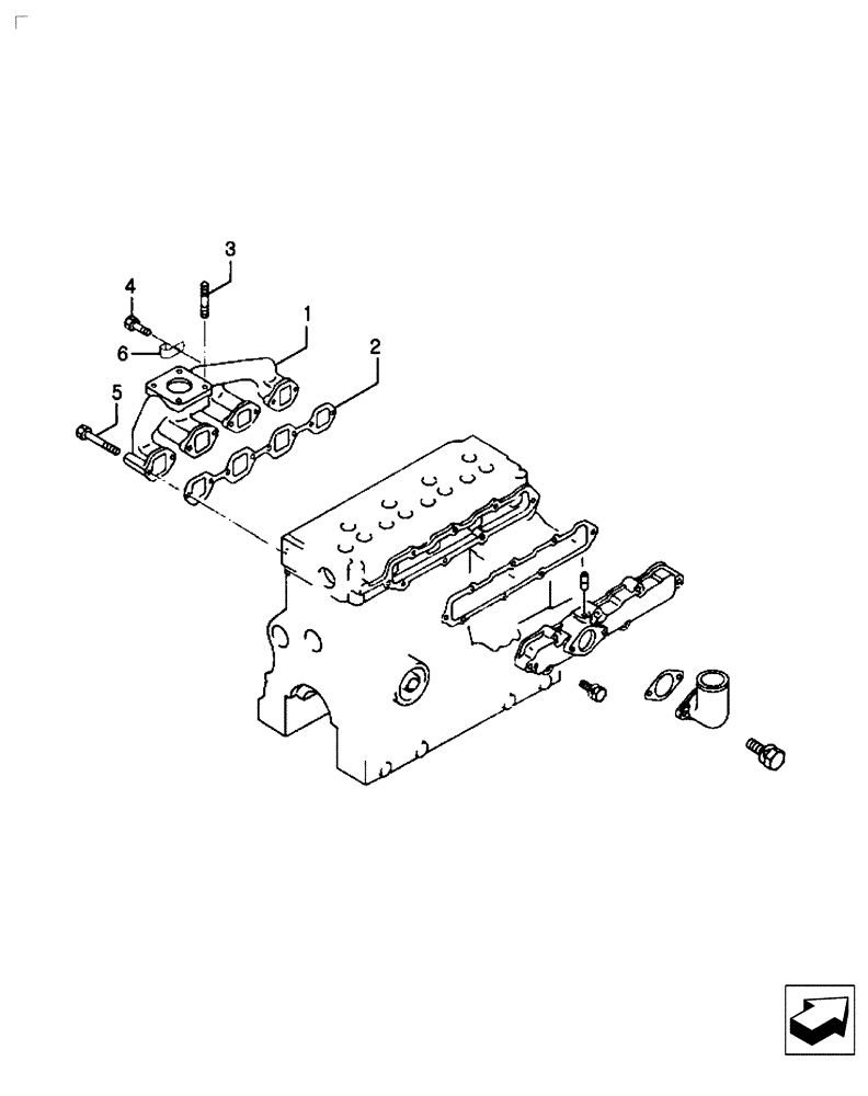 Схема запчастей Case IH FARMALL 35B - (10.254.02) - EXHAUST MANIFOLD (10) - ENGINE