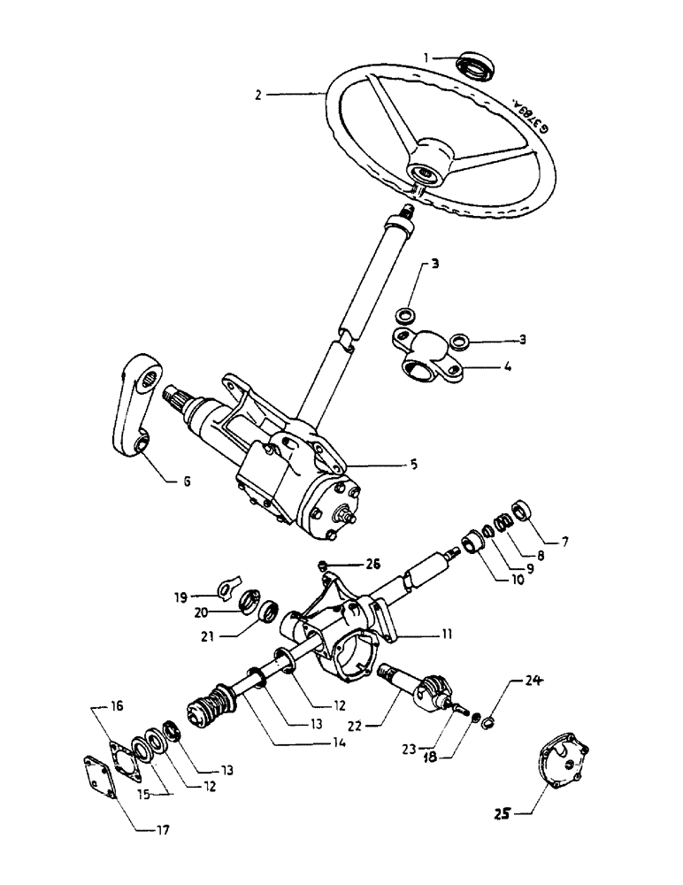 Схема запчастей Case IH 654 - (260) - STEERING (05) - STEERING