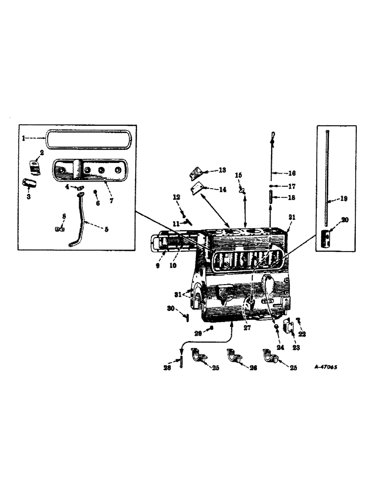 Схема запчастей Case IH 400-SERIES - (015) - CARBURETED ENGINE, CRANKCASE AND RELATED PARTS (01) - ENGINE