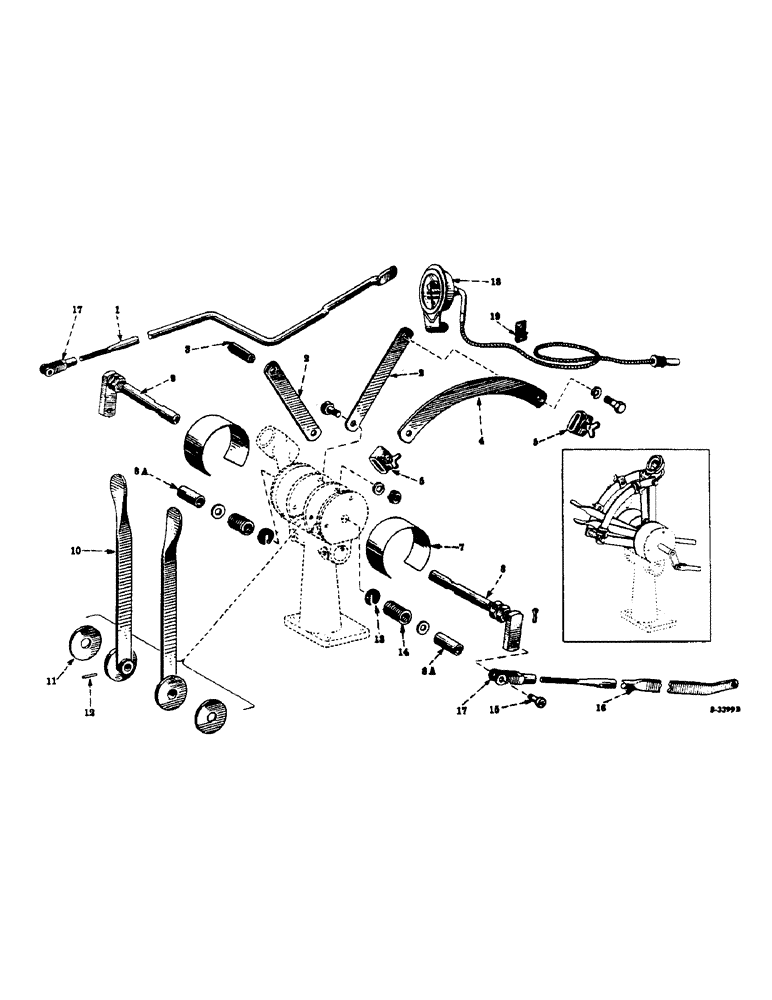 Схема запчастей Case IH FARMALL C - (155) - HYDRAULIC SYSTEM, TOUCH CONTROL LEVERS, SHAFT, ARMS AND RODS (07) - HYDRAULIC SYSTEM